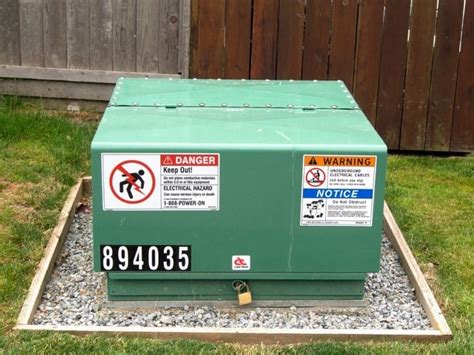 green electric box in yard|green transformer box.